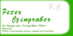 peter czingraber business card